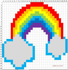 Modele Arc En Ciel Pixel Perle Hama Perles Hama La Vie De Maman Arc En Ciel
