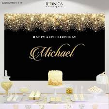 Backdrop Black And Gold 50th Birthday Party Decorations Black And Gold Party Decor Birthday Backdrop 60th Birthday 50th Birthday Decor Corporate 50th Birthday Decorations Birthday Backdrop Birthday Decorations