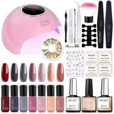 23 Pcs 7 Red Nude Colors Gel Nail Polish Kit With 36w Uv Light Modelones Com