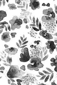 Black And White Floral Pattern Wallpaper Colorful Fabrics Digitally Printed By Spoonflower Floret Floral Pattern In Black And White Black And White Wallpaper Iphone Black And White Flowers Black And White Wallpaper