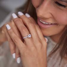 Lab Grown Diamond Carat Cushion Cut Engagement Rings Shylin 1/2 Ctw Cushion  Lab Grown Diamond