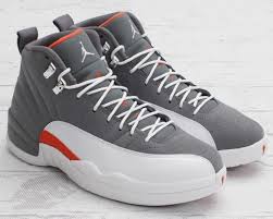 Air Jordan 12 Retro Black And Orange Nike Air Jordan Xii Cool Grey Air Jordans Air Jordans Retro Nike Shoes Air Max