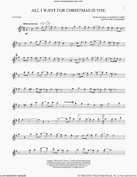 All I Want For Christmas Is You ноты для фортепиано Carey All I Want For Christmas Is You Sheet Music For Alto Saxophone Solo V2 Clarinet Sheet Music Saxophone Sheet Music Sheet Music