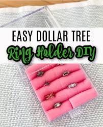 Most importantly, these ideas come along with complete instructions and diy guides that will explain all the construction steps for a specific diy jewelry organizer you have chosen from. Ring Holder Diy Super Easy 2 Dollar Tree Craft