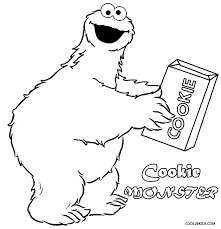 Sesame street coloring pages for kids. Printable Cookie Monster Coloring Pages For Kids