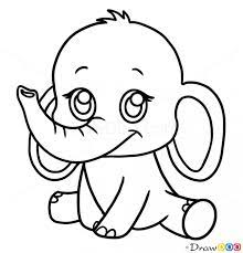 How To Draw Baby Elephant Cute Anime Animals Cute Elephant Drawing Baby Animals Pictures Baby Elephant Drawing