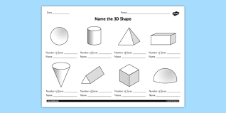 There are a range of worksheets at different levels, suitable for children from kindergarten and up. Name The 3d Shape Grade 3 Worksheet Teacher Made