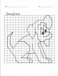 Quadrant 1 Coordinate Graph Mystery Picture Douglas The Dog Graph Paper Drawings Coordinate Graphing Graph Paper Art