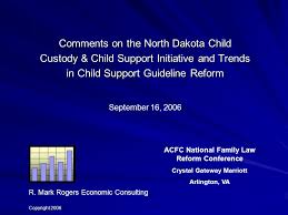 comments on the north dakota child custody child support