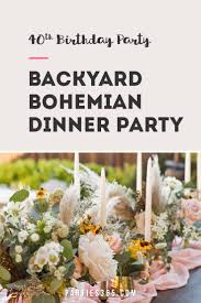 40th birthday party ideas | backyard table decorating ideas. Beautiful Bohemian 40th Birthday Dinner Party Parties365