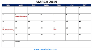 March 2019 Calendar With Holidays India Marchcalendar Holidayscalendar March2019calendar 2019cal Holiday Calendar Printable Calendar March Holiday Calendar