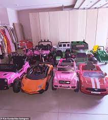 Since 2007, she has starred with her family in the reality television series keeping up with the kardashians. Kim Kardashian Shows Off A Fleet Of Luxury Kids Cars Worth Thousands In Her Garage Daily Mail Online