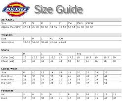 54 Abundant Dickies Clothing Size Chart