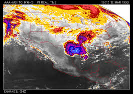 Although a derecho can produce destruction similar to the strength of tornadoes, the damage typically is directed in one direction along a relatively straight swath. The Superstorm Subtropical Derecho
