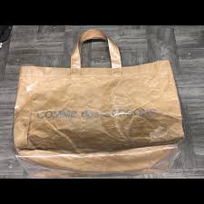 Comme Des Garcons Bags Comme Des Garons Cdg Pvc Paper Plastic Tote Bag Poshmark