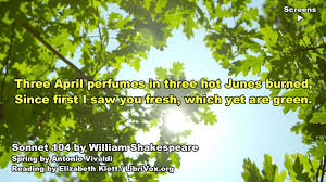 Shakespeare Sonnet 104 Poem Video In 2020 Shakespeare Sonnets Poems