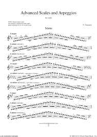 Ferrari Advanced Scales And Arpeggios Sheet Music For Violin Solo