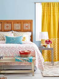Colorful Diy Bedroom Projects You Can Do In A Weekend Diy Projects For Bedroom Diy Headboard Cheap Diy Headboard
