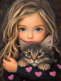 Blonde girl sleeping under moonlight