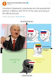 Out of 2,178 minutes devoted to referendum, 1,970 favored the president, according to the european media. Alexander Lukashenko Has Been The President Of Belarus Since 1994 Politicalcompassmemes