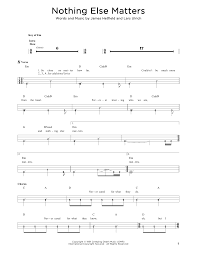 Nothing else matters (arranged for one acoustic guitar).mid. Metallica Nothing Else Matters Sheet Music Download Pdf Score 253903