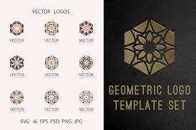 Geometric Logo Template Set Svg Ai Eps Psd Png Jpg 530247 Logos Design Bundles Logo and business card design | adobe illustrator & photoshop tutorial. geometric logo template set svg ai eps psd png jpg