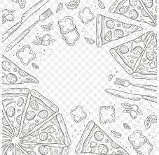 Pizza is a yeasted flatbread generally topped with tomato sauce and cheese and baked in an oven. Hamburger Pizza Italian Cuisine Pasta Fast Food Png 800x800px Hamburger Area Artwork Black And White Cheese