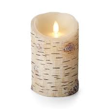 Luminara Birch Bark Pillar Flameless Candle 5 Inches Walmart Com Walmart Com