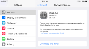 Apple Releases Ios 9 3 1 For Iphone And Ipad Addresses Crashing Bugs When Tapping Links Wallpaper Fix Apple Software Update
