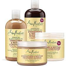 These products will change your life! Shea Moisture Strengthen Grow Restore Combo Bundle Includes 16 3 Ounce Jamaican Black Castor Oil Shampoo 16 Ounce Leave In Conditioner 13 Ounce Conditioner 12 Ounce Treatment Masque Buy