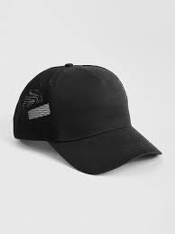 Mens Black Trucker Hat