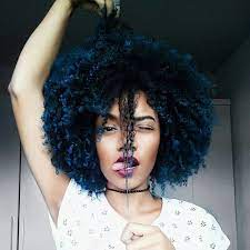 Curly Hair Afro Hair Cabelo Colorido Blue Hair Futricandomoda Natural Hair Styles Hair Styles Curly Hair Styles Naturally
