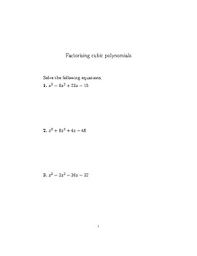 To narrow the set of. Factorising Cubic Polynomials By Math W Teachers Pay Teachers