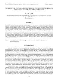 Tourism malaysia lancar laman interactive digital brochures. Pdf Museums And Tourism Re Engineering The Role Of Museums In Malaysia S Cultural Heritage Tourism Journal Paper Shawhong Ser Academia Edu