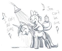215598 Artist Pedantia Happy Mane N Tail Product Placement Safe Shampoo Shower Showering Singing Singing In The Shower S Artist Pony Mlp Twilight