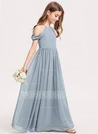 Us 59 00 A Line Scoop Neck Floor Length Chiffon Junior Bridesmaid Dress With Ruffle Jj S House In 2020 Kids Bridesmaid Dress Jr Bridesmaid Dresses Lace Blue Bridesmaid Dresses Short