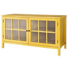 The gold handles were removed and painted silver. Threshold Shuttered Door Tv Stand Media Cabinet Tv Stand Tv Stand Yellow