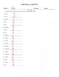 (i) temperature of the solution decreases (ii) temperature of the. Acid Base And Salt Worksheet For Physical Science By Chem Queen