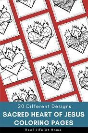 The mini book is designed for easy cutting, and the pages are numbered for easy assembly. Sacred Heart Of Jesus Coloring Book For Kids And Adults