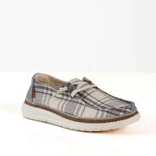 Shoe station provides almost every men's, women's, children's, and athletic shoe imaginable in a wide selection of sizes and widths. Hey Dude Shoes Women S Wendy Plaid Shoes In Grey 121413130 Glik S