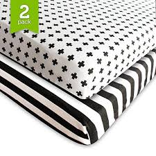 Black And White Crib Sheets Crib Sheet Fitted Jersey Cotton 2 Pack Black White Stripes Cross By Ziggy Baby Baby Crib Sheets Baby Cribs Crib Sheet Sets