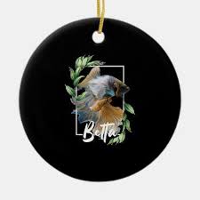 Betta Fish Siamese Fighting Fish Plant Pattern T S Ceramic Ornament Xmas Christmaseve Christmas Eve In 2020 Fishing Christmas Ornaments Fish Plants Ceramic Ornaments