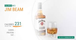 Alcoholic beverage producers are not mandated to label their products with nutrition information. Jim Beam Calories In 100g Oz Standard Serving Size Glass And More