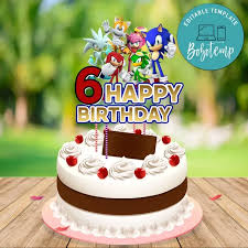 Sonic® app menu locations careers kids deals gift cards order now × log out order now find a location. Printable Sonic And Friends Birthday Cake Topper Template Diy Bobotemp