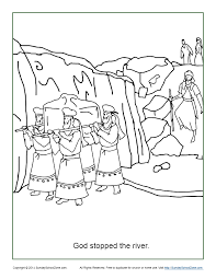 It is designed so to make the coloring activity pleasurable. God Stopped The River Coloring Page