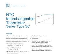Thermometrics NTC Interchangeable Type SC Series Thermistors