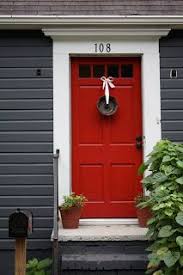 101 Ideas For Red Front Door Design Frontdoor Reddoor Redfrontdoor Homedecor Homedesign Interiordes Red Door House Dark Blue Houses Exterior House Colors