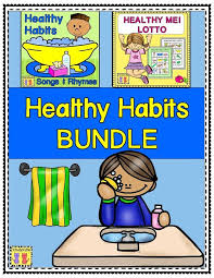 Healthy Habits Bundle With Songs And Rhymes And Healthy Me Lotto Healthy Habits Rhymes Preschool
