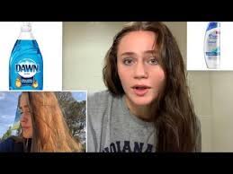 Combine two tablespoons of baking soda with half a cup of water. Removing Box Hair Dye With Dawn Dish Soap Youtube