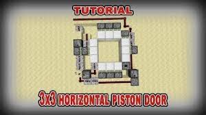 Almost forgot, video of said door. Horizontal 3x3 Piston Door Tutorial Youtube
